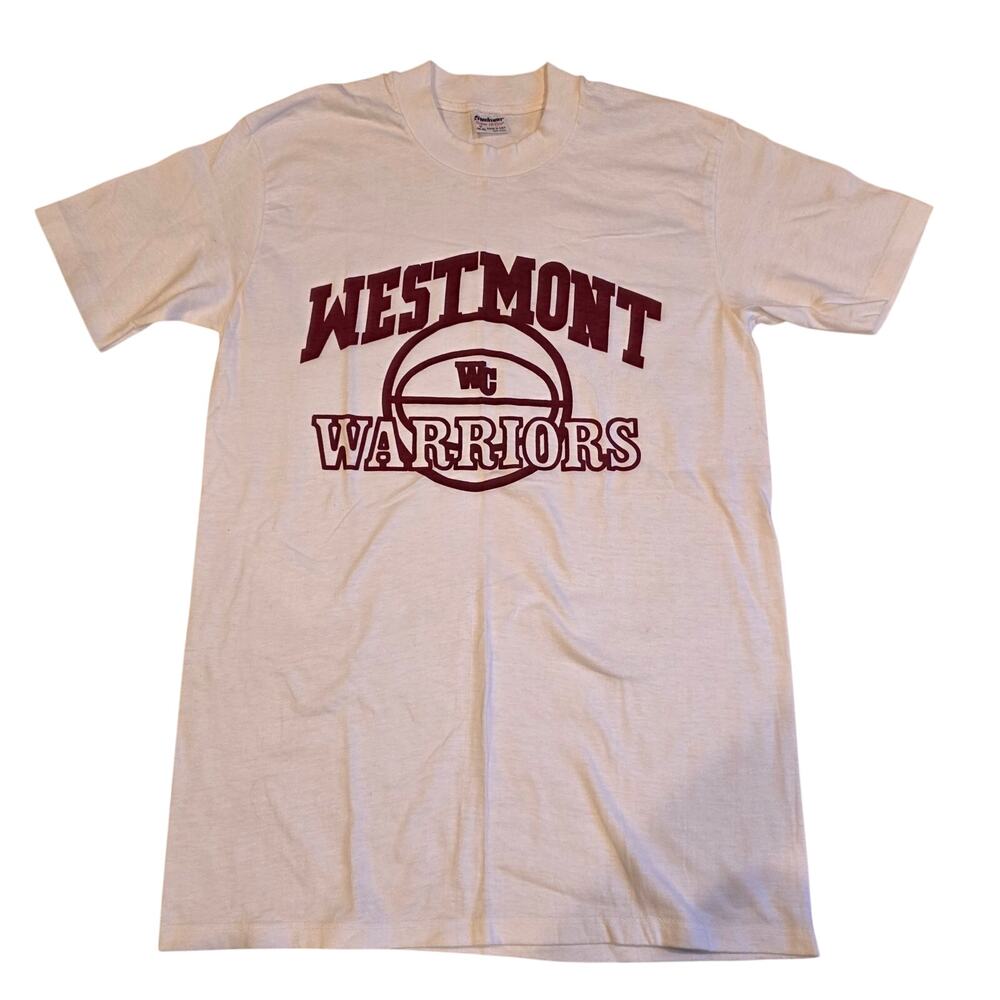 Vintage Stedman Super‎ Hi-Cru Westmont Warriors T Shirt Medium Single Stitch